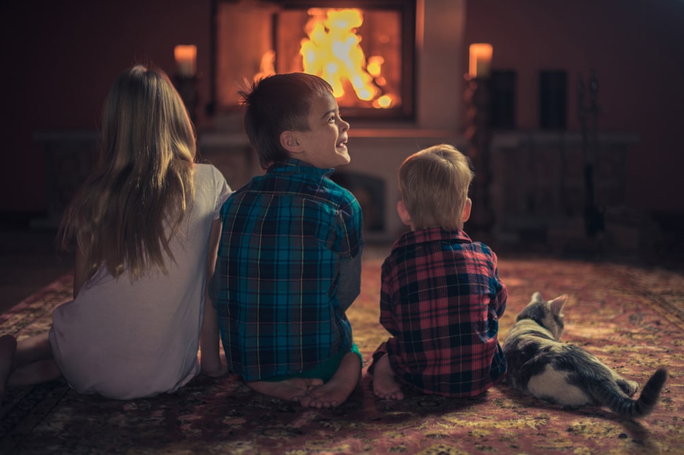 electric fires are safer for children and pets