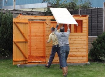 building a wooden shed