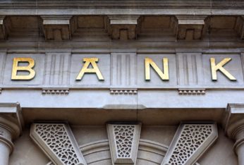 bank sign on a financial building