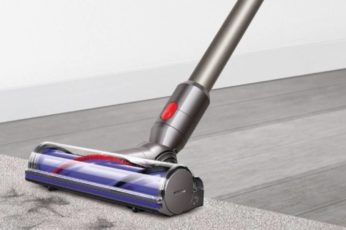 using v8 animal in vacuuming hairs on a carpet