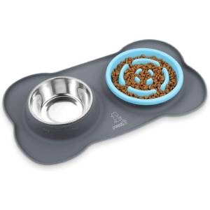 Pecute 3-in-1 Slow Eating with Non-Slip Mat
